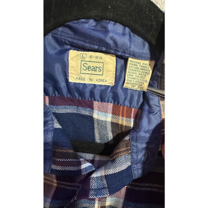 1980'sVintage Sears long sleeve shirt stripes size 16/161/2. Acrylic small flaw